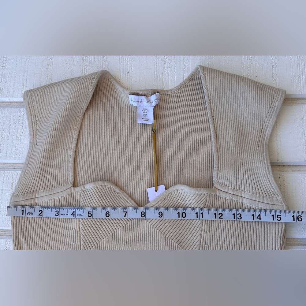 House of Harlow 1960 2Pc Sweater/Skirt Set Tan Size Large - Picture 10 of 12